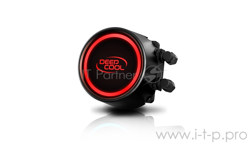 Водяное охлаждение DEEPCOOL GAMMAXX L240T RED LGA20XX/LGA1366/LGA115X/AM4/AM (8шт/кор,TDP 250W, RED LED Lighting, PWM, DUAL FAN) RET