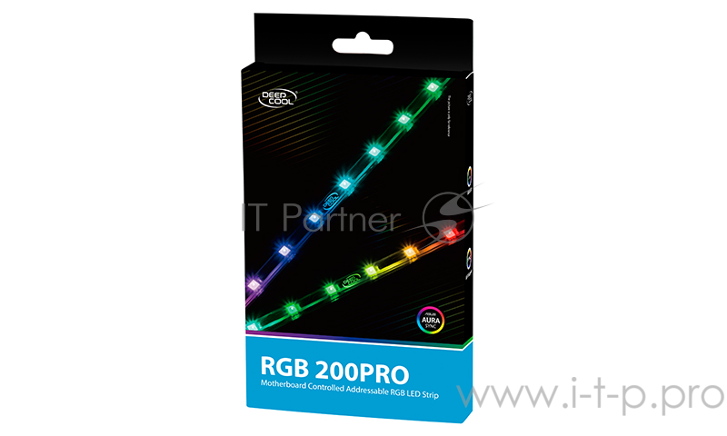 Светодиодная лента Deepcool RGB 200PRO (комплект цветового дооснащения корпуса, 2 ленты по 350mm, Addressable RGB LED, подключение 3pin (+5V-D-G)) Col