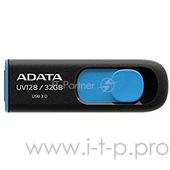 Носитель информации A-DATA Flash Drive 32Gb UV128 AUV128-32G-RBE {USB3.0, Black-Blue}