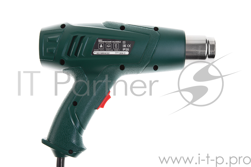 Фены Hammer Flex HG2000LE Фен технический 378204 {2000Вт 350/600С 300/500л/мин насадки, тепл.защита}