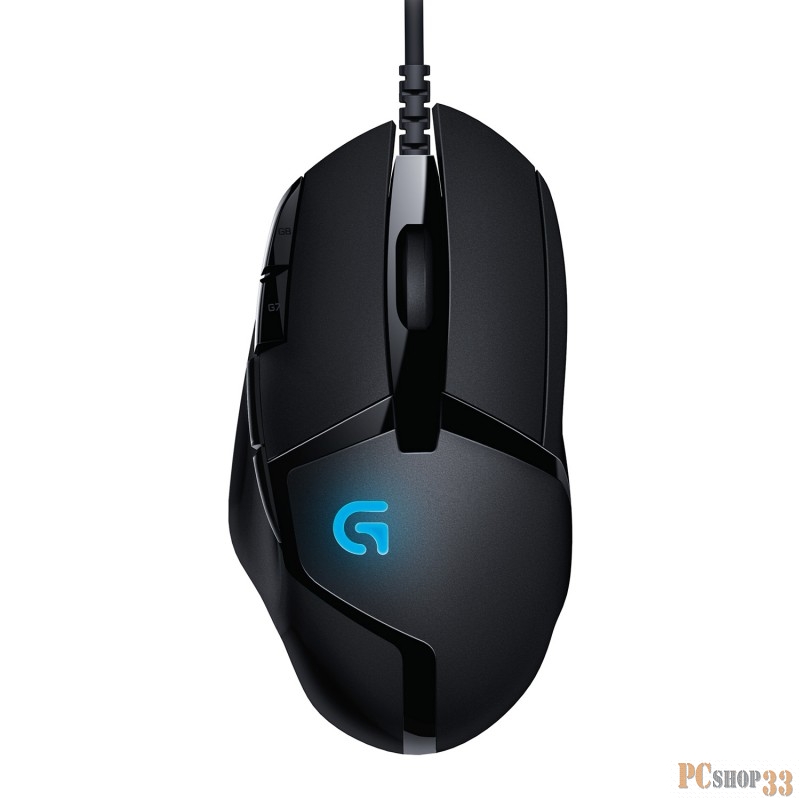 Оптическая мышь Logitech G402 Hyperion Fury 910-004067, 7кн.+скр., черный (USB)