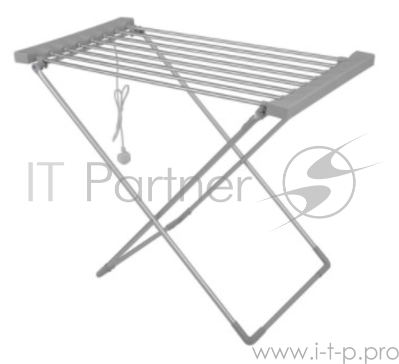 Сушилка для белья электрическая VLK Calor 02, серебристый, мощн. 120 Вт, механическое управление, температура от 50 до 55 град., складной корпус,низкий уровень энергопотребления, размер в рабочем положении - 95х50х44 см, 5 шт/уп