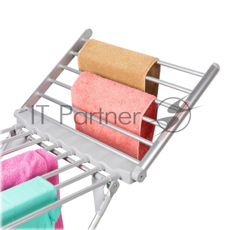 Сушилка для белья электрическая VLK Calor 01, серебристый, мощн. 230 Вт, механическое управление, температура от 50 до 55 град., нагрев боковых панелей, складной корпус,низкий уровень энергопотребления, размер в рабочем положении - 147х54х94 см, 5 шт