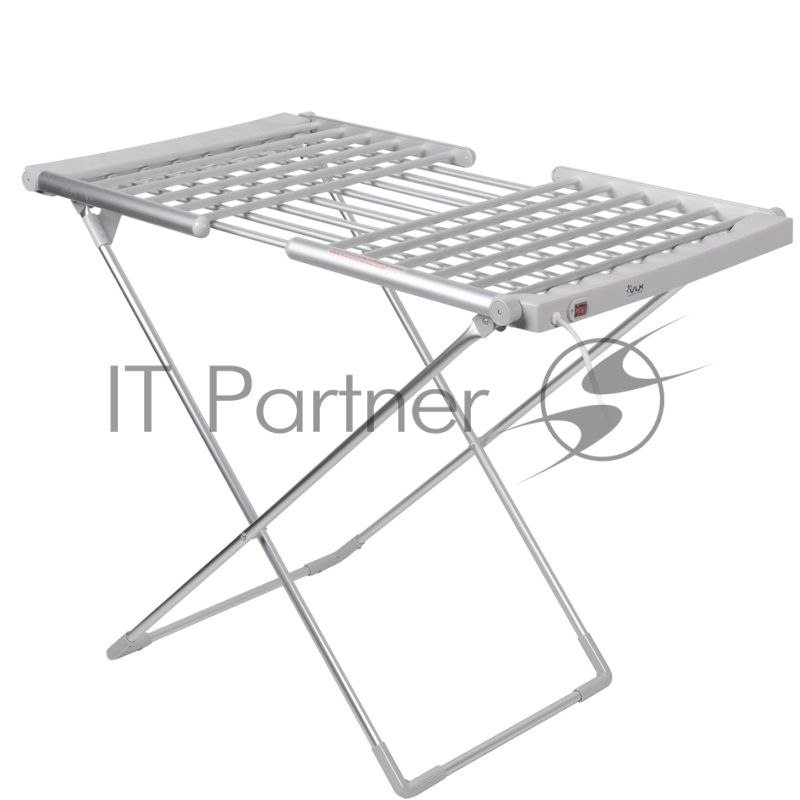 Сушилка для белья электрическая VLK Calor 01, серебристый, мощн. 230 Вт, механическое управление, температура от 50 до 55 град., нагрев боковых панелей, складной корпус,низкий уровень энергопотребления, размер в рабочем положении - 147х54х94 см, 5 шт