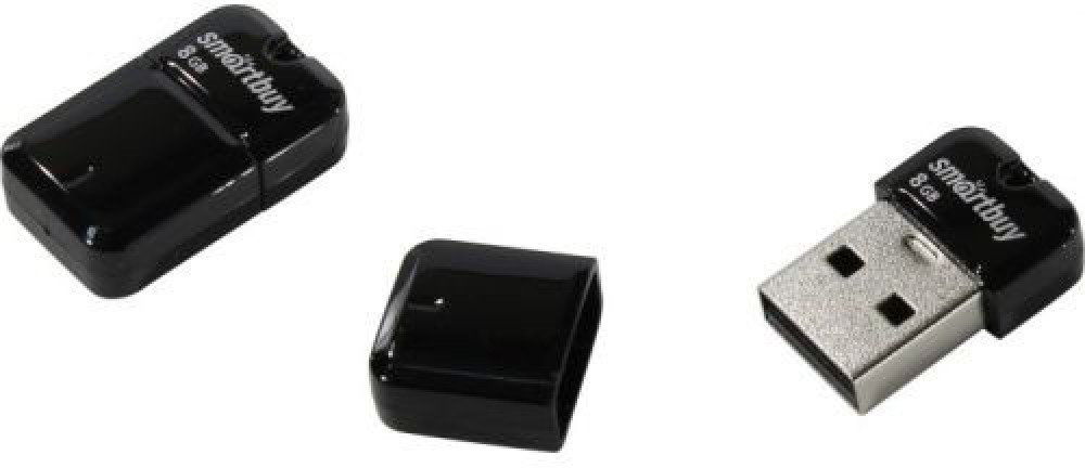 Внешний накопитель 8Gb USB Drive <USB2.0> SmartBuy ART Black (SB8GBAK)