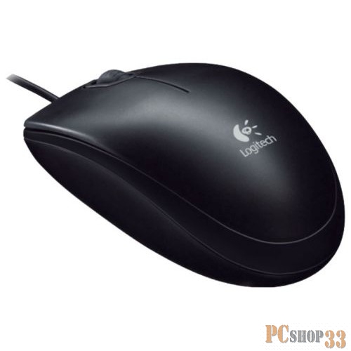 Оптическая мышь Logitech B100 910-003357, 2кн.+скр., черный (USB)