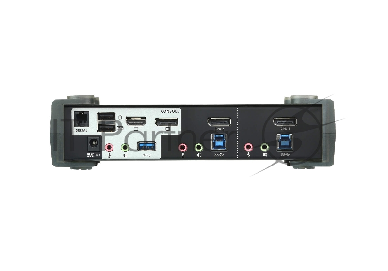 Переключатель KVM ATEN CS1922M-AT-G KVM+Audio+USB 3.0, 1 user USB+DP => 2 cpu USB+DP, со шнурами DP 2x1.5м.+USB 2х1.8м.