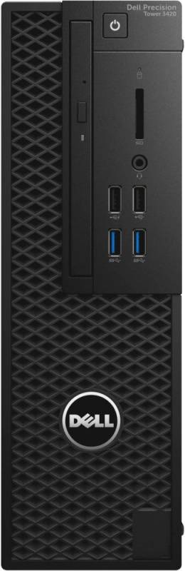 ПК Dell Precision 3420 SFF Xeon E3-1220v5 (3)/8Gb/1Tb 7.2k/P1000 4Gb/DVDRW/Windows 10 Professional 64/GbitEth/240W/черный