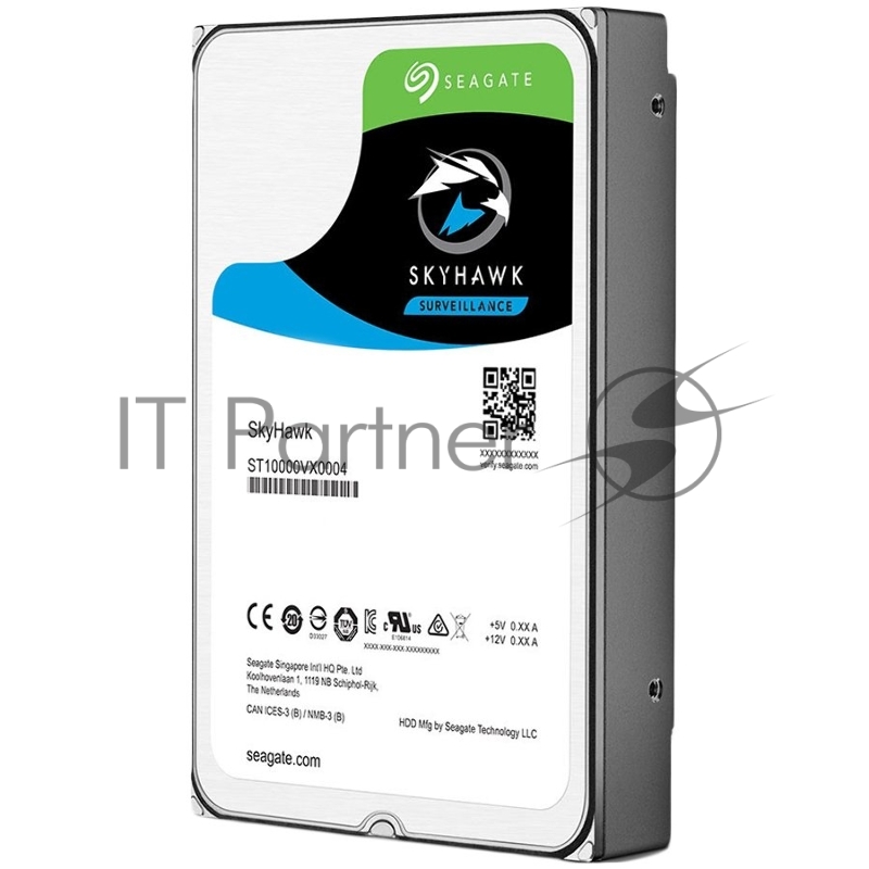 Накопитель на жестком магнитном диске Seagate Жесткий диск HDD 10TB Seagate SkyHawk ST10000VE0008 3.5 SATA 6Gb/s 256Mb 7200rpm для систем видеонаблюдения