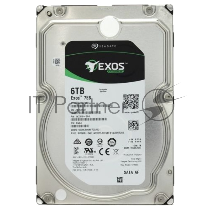HDD SATA Seagate 6Tb, ST6000NM021A, Exos 7E8, 7200 rpm, 256Mb buffer ( ST6000NM0115)
