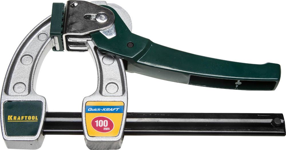 Ручной инструмент Струбцина KRAFTOOL PRO, рычажная, быстрозажимная, тип F, 75х100 мм 32019-75-100