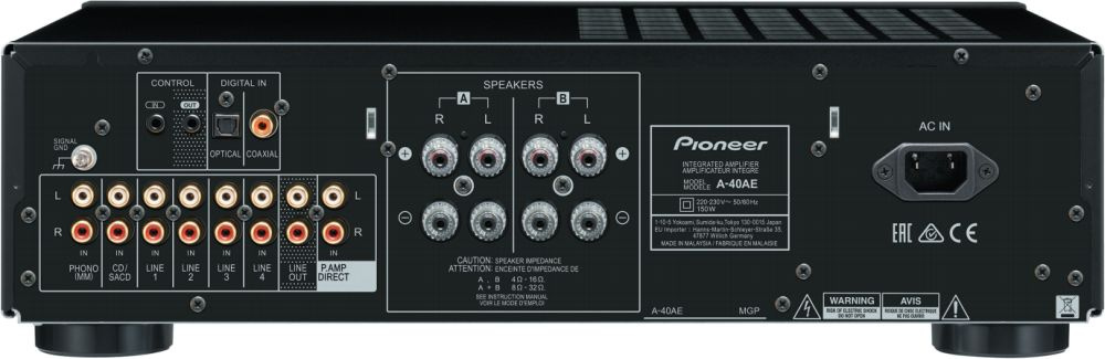 Усилитель Интегральный Pioneer A-40AE-B стерео полупроводниковый черный