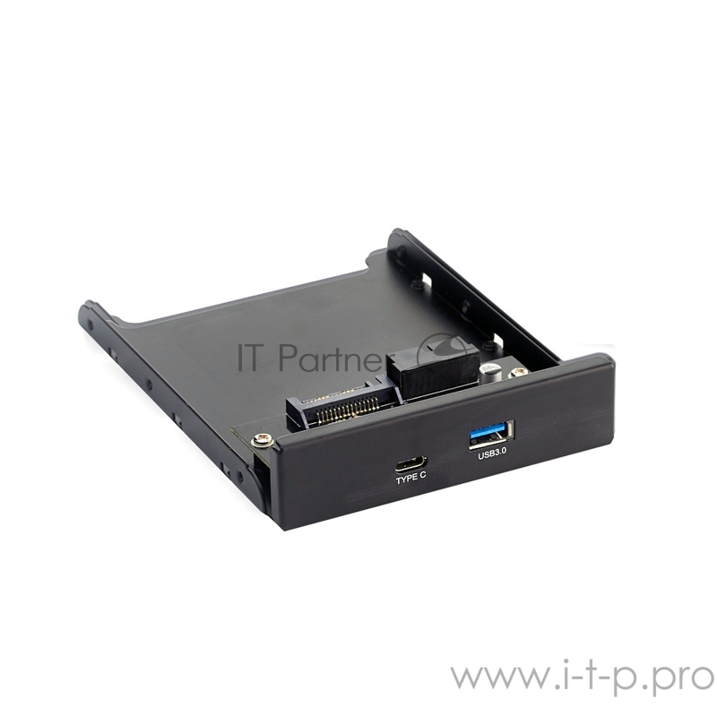Планка USB на переднюю панель Exegate U3H-617, 3,5, 1*USB3.0+1*TypeC, черная, подсоед-е к мат. плат