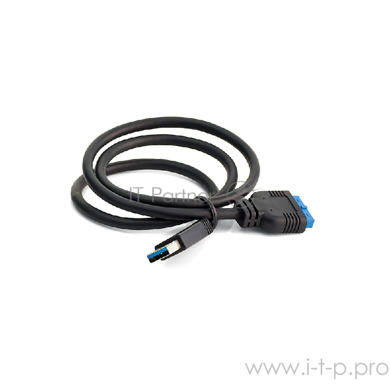 Планка USB на переднюю панель Exegate U3H-619, 3,5, 2*USB3.0+2*TypeC, черная, подсоед-е к мат. плат