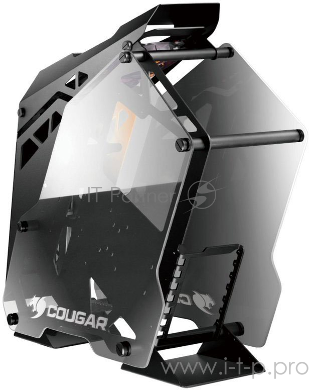 Игровой корпус Cougar Conquer чёрный/оранжевый (ATX, LED, закаленное стекло, fan 3x120 мм, 3 x USB 3.0, audio)