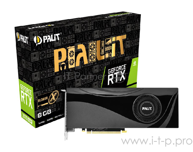 Видеокарта PALIT RTX2070SUPER X 8G RTX2070SUPER X 8G GDDR6 256bit 3-DP HDMI RTL