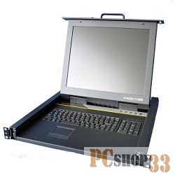 консоли ProCase E1701 Консоль однорельсовая , 1 порт, LCD 17'', single rail console, LCD D-Sub, USB, разрешение 1280*1024