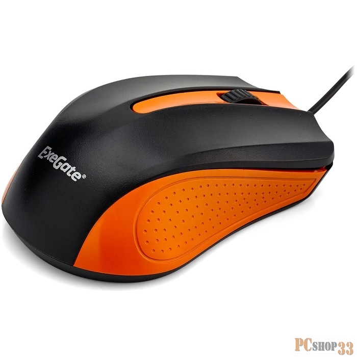 Мышь Exegate SH-9030BO <black+orange, optical, 3btn/scroll, 1200dpi, USB>