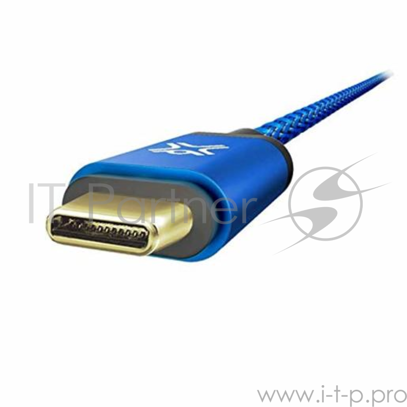 Кабель XtremeMac Reversible USB-C to USB-A. Длина 1,2м, цвет синий.