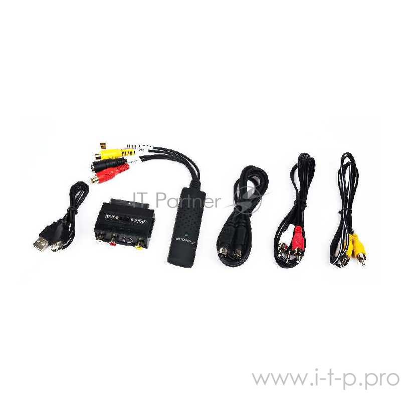 Разветвитель Gembird (UVG-002) Адаптер видео-захвата USB с комлпектом проводов для подключения (RCA, S-Video),