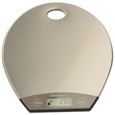 Весы FIRST 6403-1 Весы кухонные, электр., 5 кг, 1 гр., сталь, подвешивание, тарокомпенсация SILVER