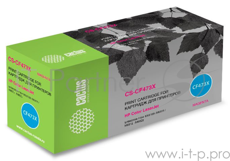 Тонер Картридж Cactus CS-CF473X желтый (23000стр.) для HP Color LJ Enterprise Flow M681dh/M681f/M682z