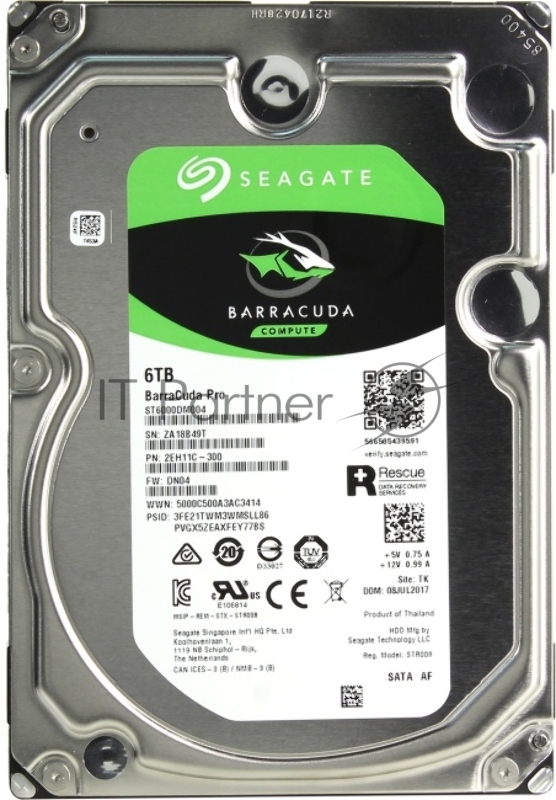 Жесткий диск SATA 6TB 5400RPM 6GB/S 256MB ST6000DM003 SEAGATE, 3.5
