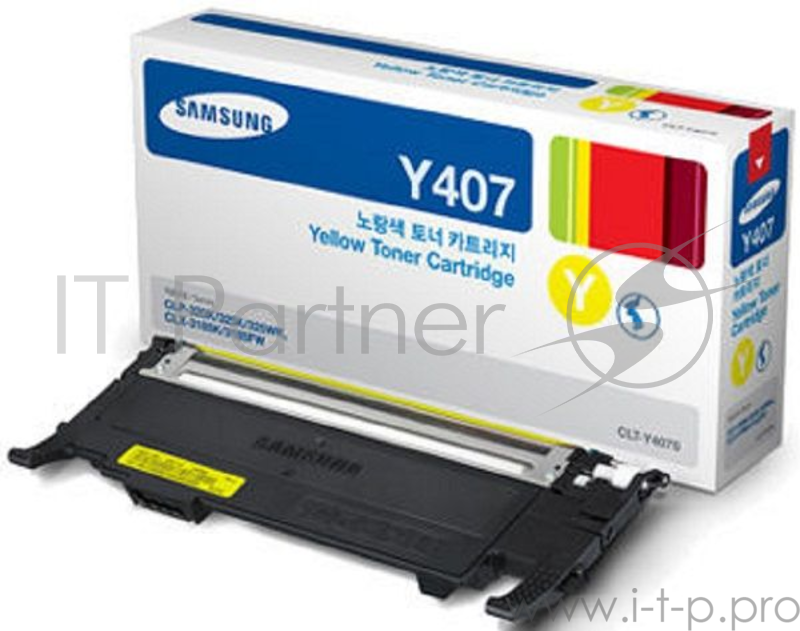 Тонер Картридж SAMSUNG CLT-Y407S/ SU476A желтый (1000стр.) для Samsung CLP-320/325/CLX-3185