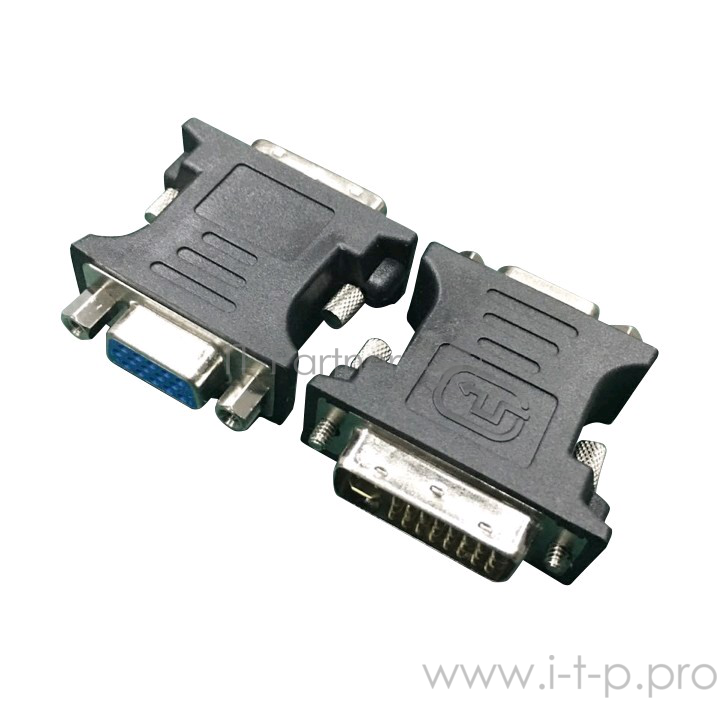 Переходник Cablexpert Переходник DVI-VGA, 29M/15F, черный, пакет (A-DVI-VGA-BK)