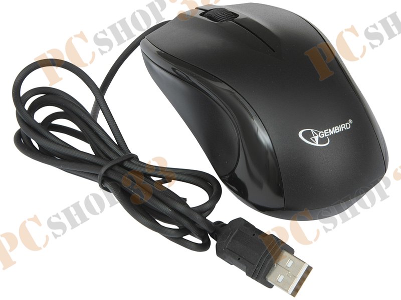 Оптическая мышь Gembird MUSOPTI9-905U, 2кн.+скр., черный (USB)