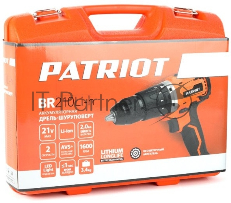 PATRIOT Дрель-шуруповерт аккумуляторная BR 210Li-h UES 180301555