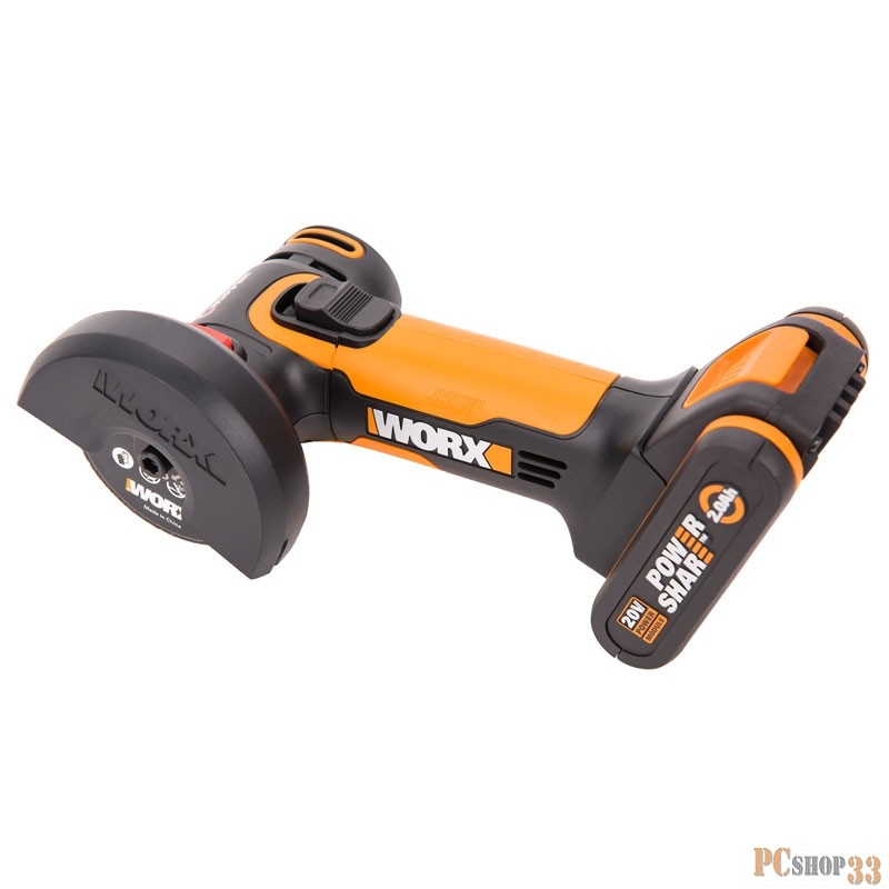 Угловая шлифмашина аккумуляторная WORX WX801.9 20В, 76 мм, без АКБ и ЗУ