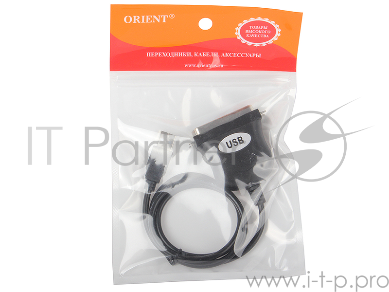 Переходник ORIENT Кабель-адаптер ULB-201N, USB Am to LPT C36M (для подключения принтера), 0.8м
