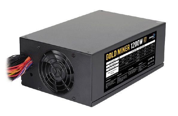Блок питания Aerocool ATX 1200W GOLD MINER 1200W 80+ gold (24+8+4+4pin) APFC 80mm fan 3xSATA RTL