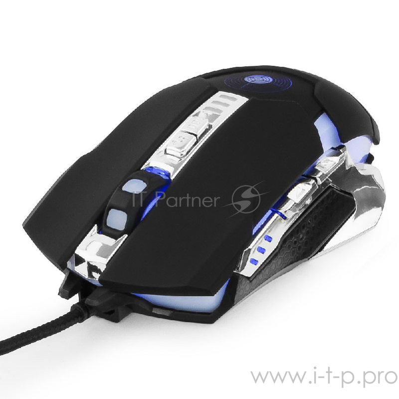 Оптическая мышь Gembird MG-530, 5кн.+скр., черно-серебр. (USB)