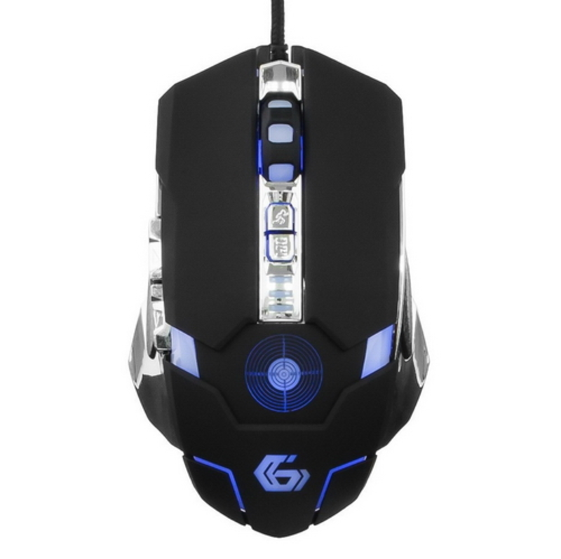 Оптическая мышь Gembird MG-530, 5кн.+скр., черно-серебр. (USB)