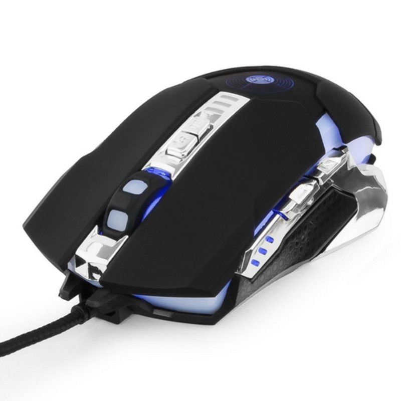 Оптическая мышь Gembird MG-530, 5кн.+скр., черно-серебр. (USB)