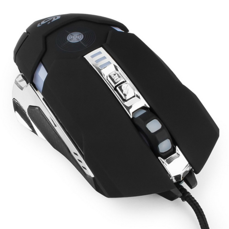 Оптическая мышь Gembird MG-530, 5кн.+скр., черно-серебр. (USB)