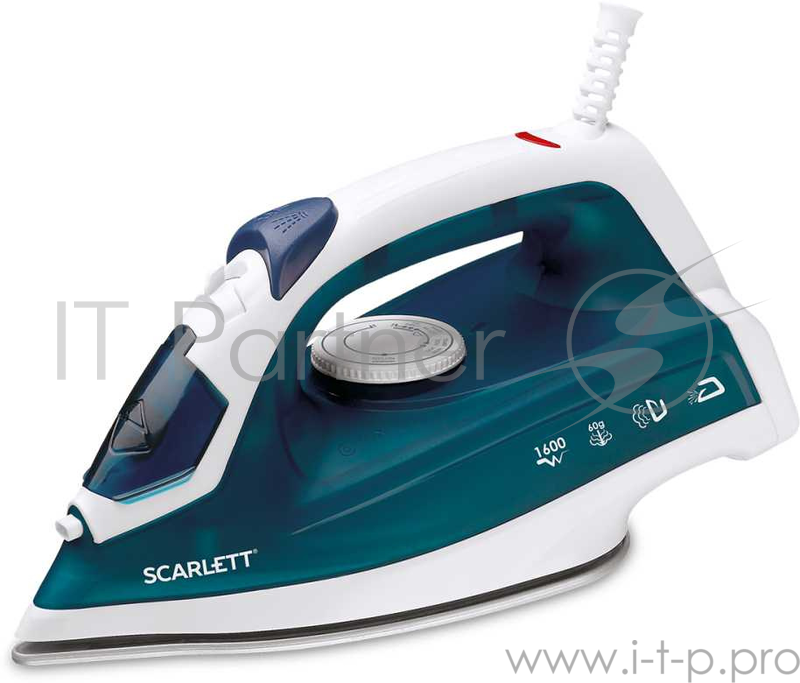 Утюг Scarlett, SC-SI30P07 т.зеленый 2400Вт, подошва SimplePro, пар 120/40, верт отпар, V-380мл самоочистка, цвет бел/фиол