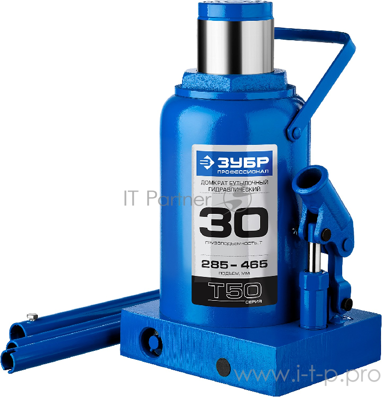 Домкрат ЗУБР 43060-30_z01 гидравлический бутылочный t50 30т 285-465мм профессионал