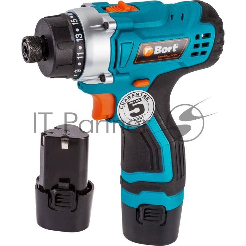 Шуруповерт Bort BAB-12x2Li-FDK аккум. патрон:держатель бит