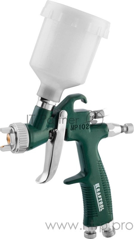 Краскопульт пневматический KRAFTOOL AirKraft Mini 06565-1.0 HVLP, сопло: 1 мм, макс. 130 л/мин