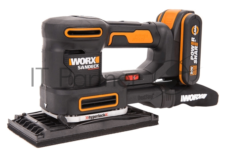 Виброшлифмашина аккумуляторная WORX WX820.9 20В, без АКБ и ЗУ