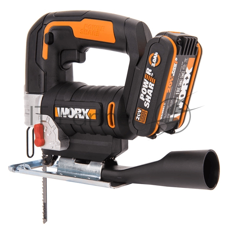Лобзик аккумуляторный WORX WX543 20В, 2 Ач х1, кейс