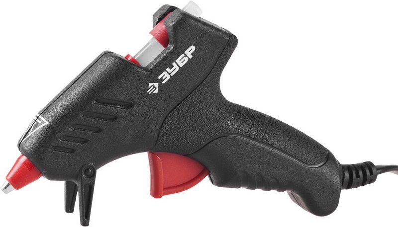 Пистолет ЗУБР МАСТЕР 06850-10-08_z02 клеевой электрический, эргоном. рукоятка, рабоч. t 165град, d