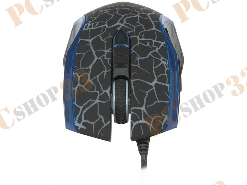 Оптическая мышь Delux M556, 5кн.+скр., черно-синий, с рисунком (USB)