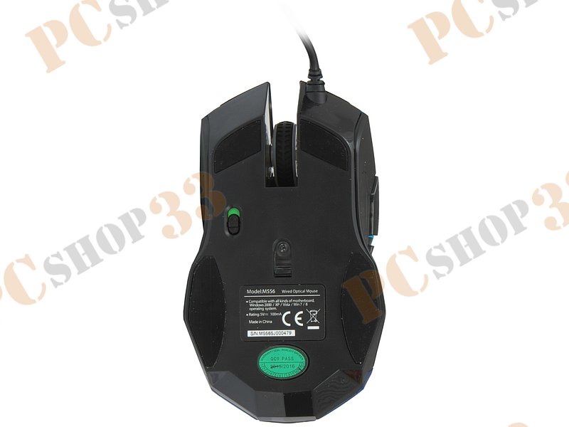 Оптическая мышь Delux M556, 5кн.+скр., черно-синий, с рисунком (USB)