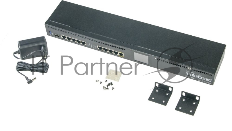 Сетевое оборудование MikroTik RB3011UiAS-RM Маршрутизатор RouterOS License:5,Память:1 GB,Процессор: IPQ-8064 1.4 GHz,Чипсет: QCA8337-AL3C-R,Порты:(10) 10/100/1000 Ethernet ports