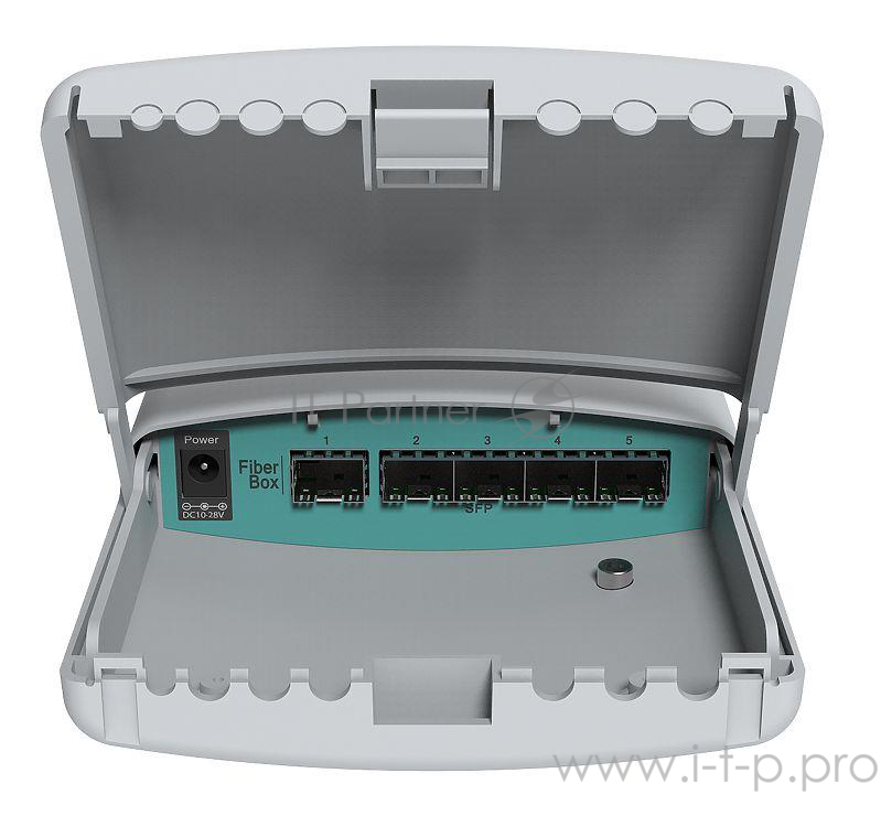 Сетевое оборудование MikroTik CRS105-5S-FB (FiberBox) Маршрутизатор уличный 5x 1.25G Ethernet SFP, POE