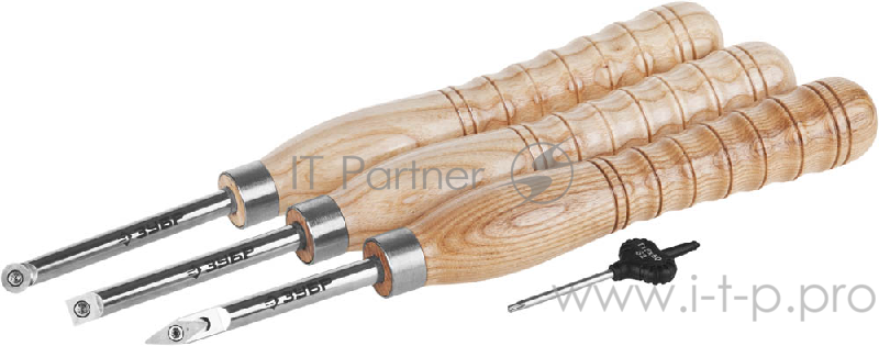 Набор ЗУБР 18371-H3 ЭКСПЕРТ Токарные резцы по дереву,Ромб,Квадрат,Круг, W,100*340мм,3шт